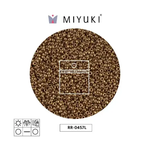 [31089] Mostacilla Miyuki rocalla 15/0 RR0457L metalizado claro bronce x 20g