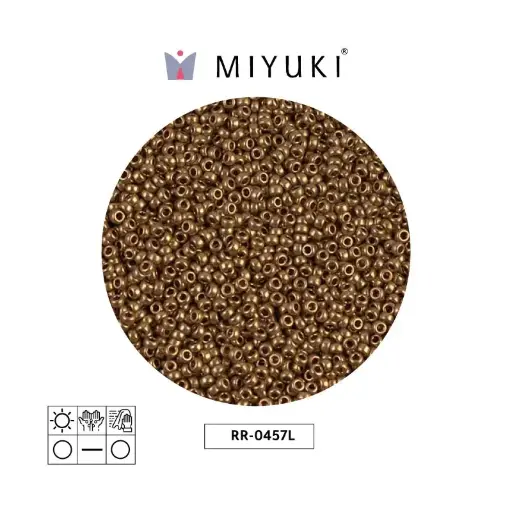 [23981] Mostacilla Miyuki rocalla 15/0 RR0457L metalizado claro bronce x 250gr