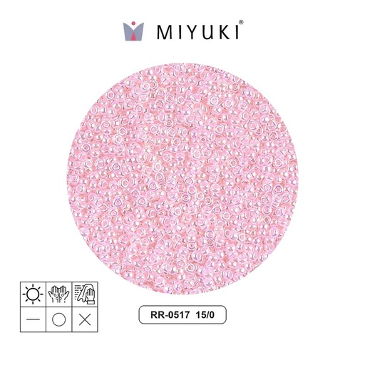 [19474] Mostacilla Miyuki rocalla 15/0 RR0517 pale pink ceylon x 250g