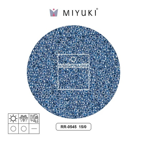 [25656] Mostacilla Miyuki rocalla 15/0 RR0545 oscuro cielo azul Ceylon perlado x 10g