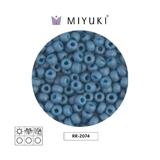 [05752] Mostacilla Miyuki rocalla 6/0 RR2074 mate opaco pálido denim brillo x 250g