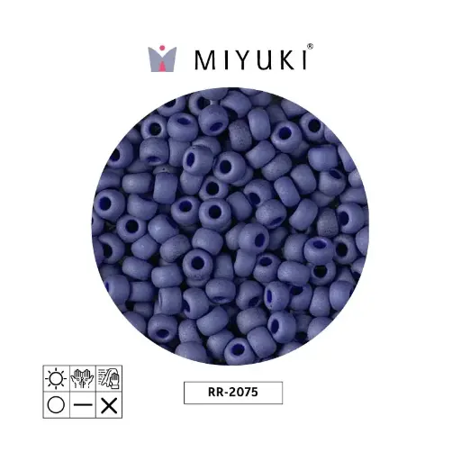 [16993] Mostacilla Miyuki rocalla 6/0 RR2075 mate opaco azul brillo x 50g