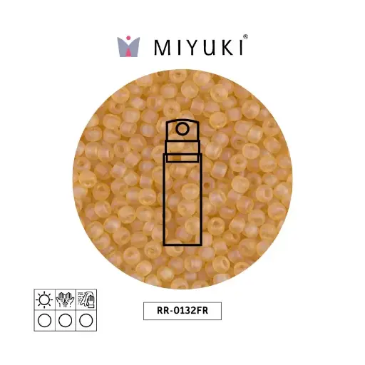 [22137] Mostacilla Miyuki rocalla 8/0 RR0132FR mate transparente claro amarillo AB x 10g