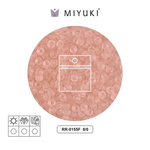 [22793] Mostacilla Miyuki rocalla 8/0 RR0155F mate transparent claro tea rose x 10g
