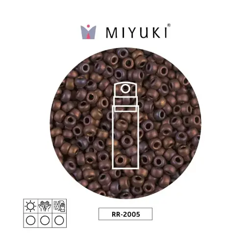 [22891] Mostacilla Miyuki rocalla 8/0 RR2005 mate metalizado oscuro rojo AB x 10g