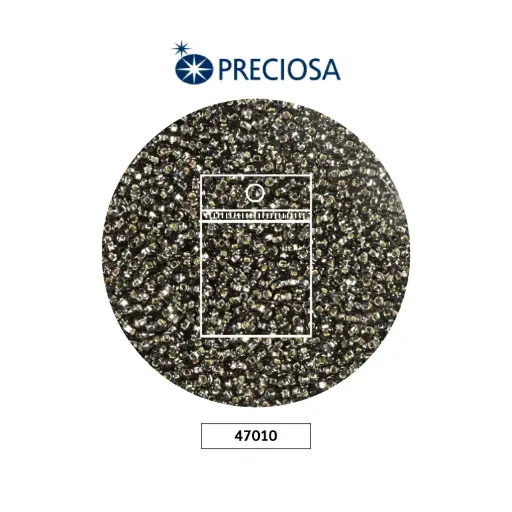 [28550] Mostacilla checa preciosa 10/0 2mm 47010 LP black diamond x 50g
