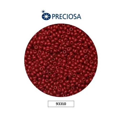 [06630] Mostacilla checa preciosa 2mm 93310 OP vinotinto x 500g