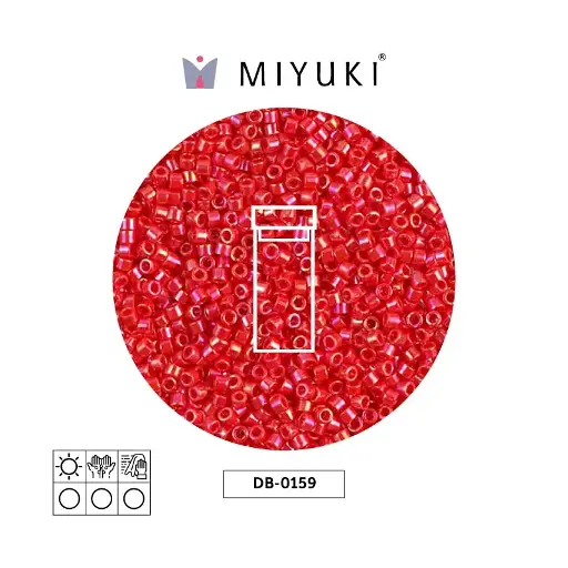 [02710] Miyuki delica 11/0 DB0159 opaco vermillion rojo AB x 3g