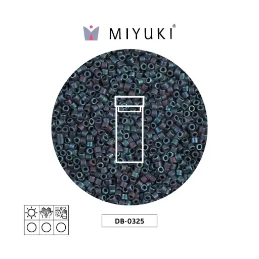 [15392] Miyuki delica 11/0 DB0325 matt metalizado azul AB x 3g
