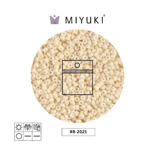 [31962] Mostacilla Miyuki rocalla 11/0 RR2021 mate opaco crema x 25g