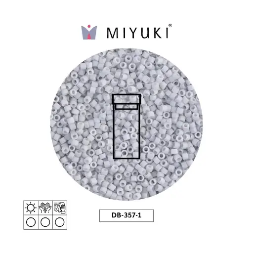 [14204] Miyuki delica 11/0 DB0357-1 mate claro gris x 3g