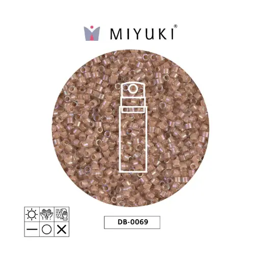 Miyuki delica 11/0 DB0069 blush lined crystal AB x 10gr