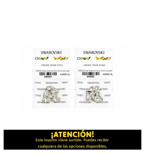 [29493] Cristal Swarovski Fancy Stone con setting pasante x6 und