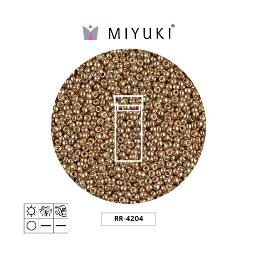 [16117] Mostacilla Miyuki rocalla 15/0 RR4204 galvanizado champagne x 10g