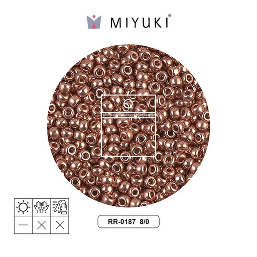 [30379] Mostacilla Miyuki rocalla 8/0 RR0187 copper plated x 10g