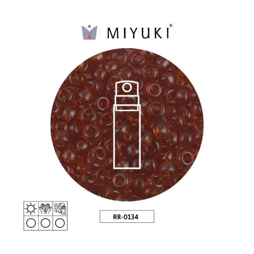 [28070] Mostacilla Miyuki rocalla 6/0 RR0134 transparent dark topaz x 10g