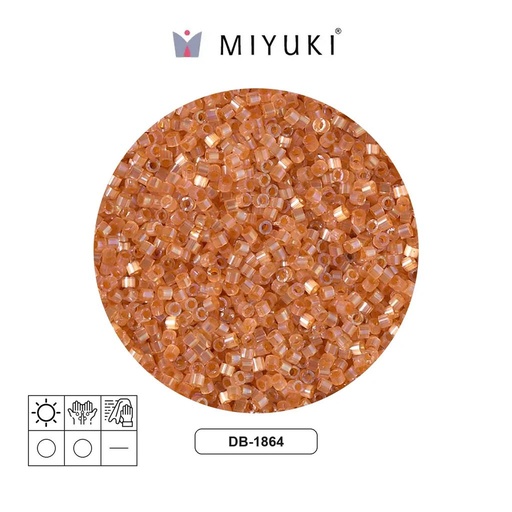 [16131] Miyuki delica 11/0 DB1864 color lined topaz AB x 50g