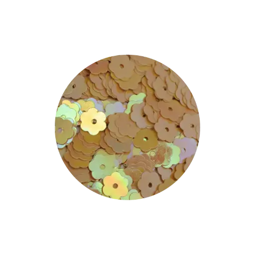 [04083] Lentejuela flor beige 5mm