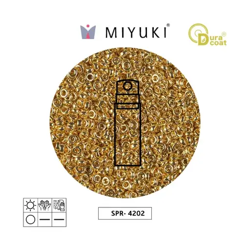 [17931] Miyuki spacer bead 2.2mm SPR4202 galvanized gold duracoat x 10g