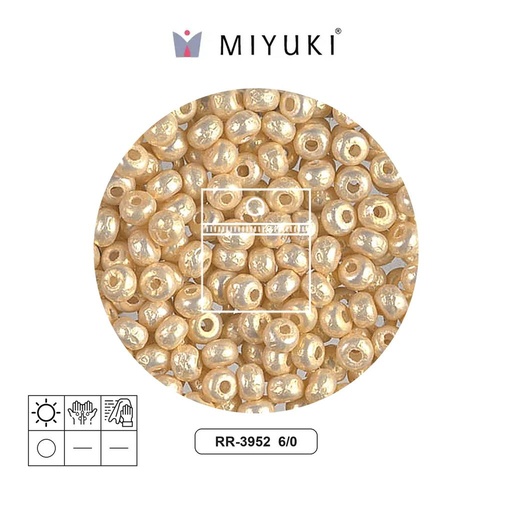 [15567] Mostacilla Miyuki rocalla 6/0 RR3952 cream pearl x 10g