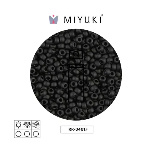 [18403] Mostacilla Miyuki rocalla 8/0 RR0401F matte black x 10g