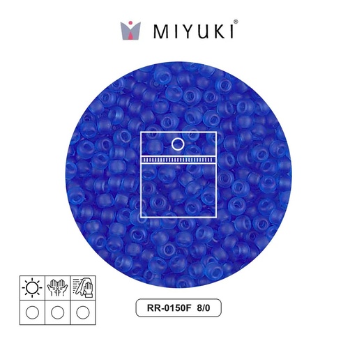 [15592] Mostacilla Miyuki rocalla 8/0 RR0150F matte transparent sapphire x 10g