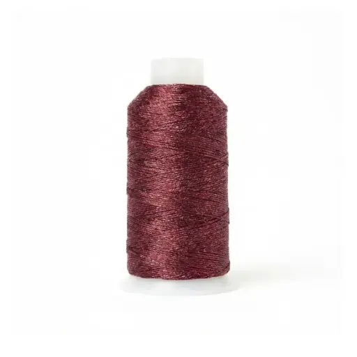 Hilo poliester metalizado 15 hilos K-1637 burgundy x rollo 150m
