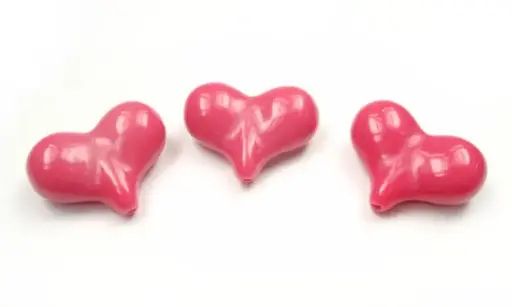 [29521] Acrilico 4800 corazon fucsia 31 18x23mm x 1/4 lb(Aprox 68und)