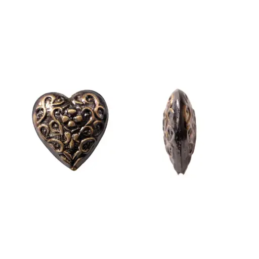[30193] Herraje hindu K2217 corazon 27x25mm gris x 2 und