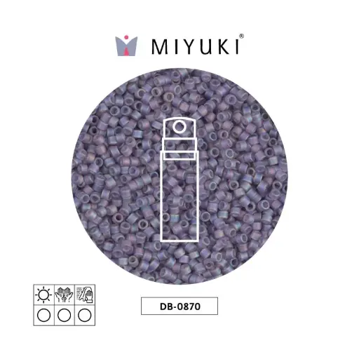 Miyuki delica 11/0 DB0870 matte transparent light amethyst AB x 10g