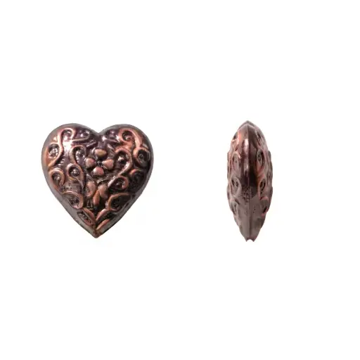 [10176] Herraje hindu K2214 corazon 27X25mm morado x 2 und