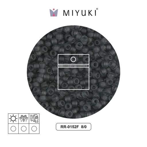 [01702] Mostacilla Miyuki rocalla 8/0 RR0152F matte transparent grey x 10g