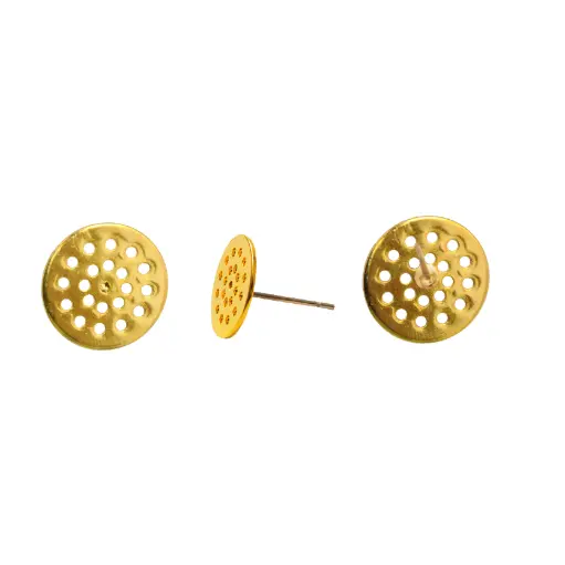 [09138] Topo para tejer miyuki 12mm WZ00157/Golfi con poste de acero x par