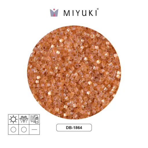 [09162] Miyuki delica 11/0 DB1864 color lined topaz AB x 50g