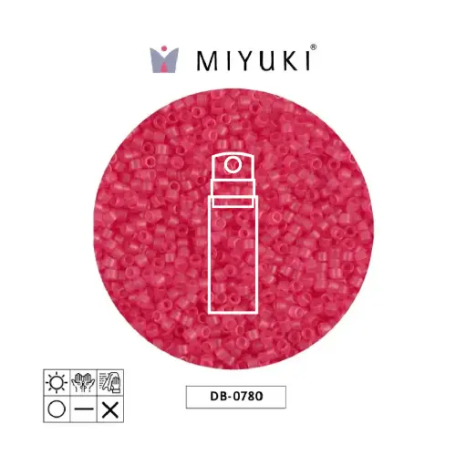 [17658] Miyuki delica 11/0 DB0780 frosted transparent bubble gum pink x 10g