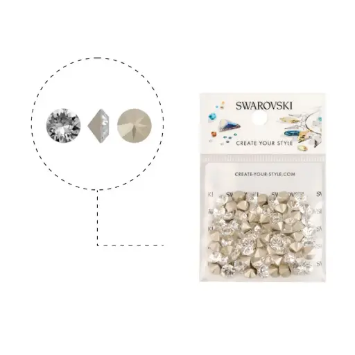 1028 swarovski chaton crystal F SS26 x 72unds