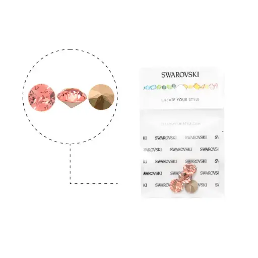 [28786] 1088 swarovski chaton blush rose F SS39 x 4unds