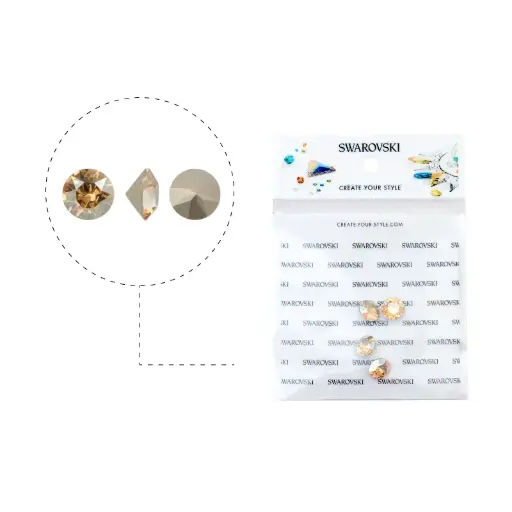 [02661] 1088 swarovski chaton crystal golden shadow F SS39 x 4unds