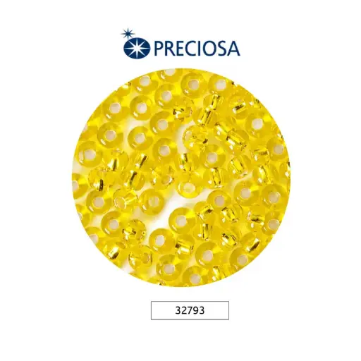 [32793] Mostacilla checa preciosa 10/0 2mm 87010 LP amarillo x 500g