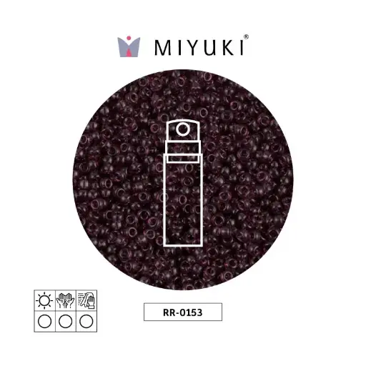 [32697] Mostacilla Miyuki rocalla 11/0 RR0153FR oscuro ahumado morado mate AB x 10g