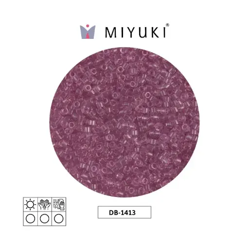 [21421] Miyuki delica 11/0 DB1413 transparente claro rosa x 50g