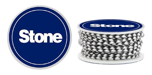 [21136] Cordon vibora 1.5mm blanco-negro x 3m