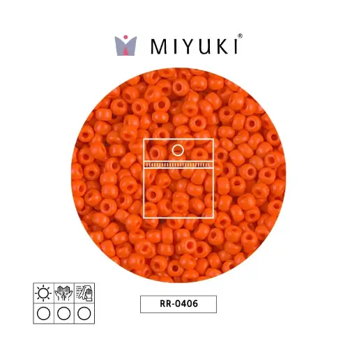 [13751] Mostacilla Miyuki rocalla 8/0 RR0406 opaco naranja x 25g