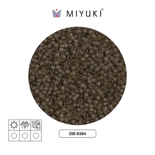 [21412] Miyuki delica 11/0 DB0384-1 transparente smoky quartz satinado x 50g