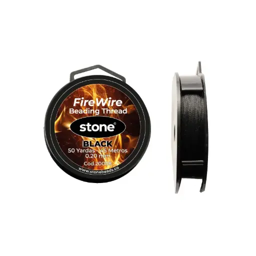 [20008] Hilo nylon firewire stone 0.20mm negro x 50yd