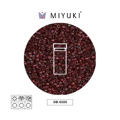 [19225] Miyuki delica 11/0 DB0105 rojo dorado lusterr x 3g
