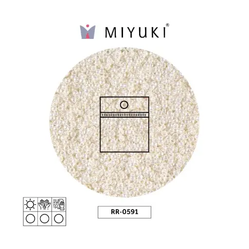 [20795] Mostacilla Miyuki rocalla 15/0 RR0591 ivory pearl x 25g
