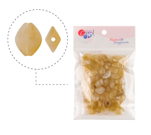 [26233] Acrilico oval 17x14mm AAB-51153-17 beige B-6 x 50g(Aprox 68und)