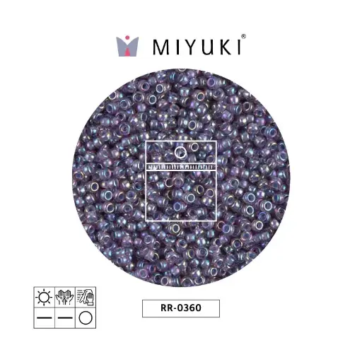 [11549] Mostacilla Miyuki rocalla 11/0 RR0360 forrado claro morado AB x 25g