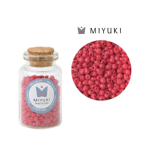 [30062] Miyuki drop beads 3.4mm DP0408 opaco rojo x 25g